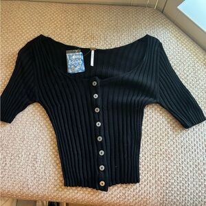 Free People ribbed bottom down top